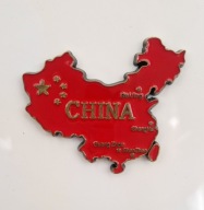MAGNES NA LODÓWKĘ CHINY - FLAGA - MAPA