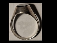 Stary Srebrny sygnet z onyxem- Pr.800- Warmet