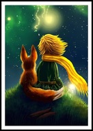 A2 PLAKAT MAŁY KSIĄŻĘ A. DE SAINT-EXUPERY MAŁY KSIĄŻĘ Z LISEM PRZYJACIELEM