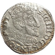 Trojak 1592 Olkusz Zygmunt III Waza srebro BŁĄD rzadkość