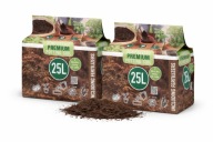 2 x ZIEMIA KOKOSOWA WŁÓKNO KOKOSOWE 25L DO KWIATÓW WARZYW ZIEMIA PRASOWANA