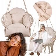 HUŚTAWKA OGRODOWA WISZĄCA KOKON GNIAZDO FOTEL WISZĄCY 150KG BOHO OGRÓD DOM