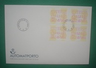 KOPERTA FDC SZWECJA ATM ZNACZKI Z AUTOMATU