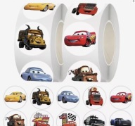 Naklejki Samochody 500 szt Rolka 2,5 cm Auta dla dzieci Kolorowe