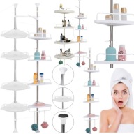 PÓŁKA ŁAZIENKOWA NAROŻNA POD PRYSZNIC TELESKOPOWA REGULOWANA REGAŁ 305 CM