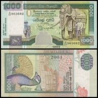 BNA - SRI LANKA 1000 Rupii 1995 seria G/93 nr 963682 # P113 # RZADKI # XF