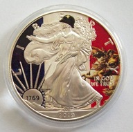 1$ AMERYKAŃSKI ORZEŁ, 1 oz Ag 999, Napoleon Bonaparte