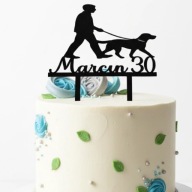 topper na tort dekoracja urodziny personalizacja PIESEK SPACER!!!