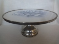 ART DECO niemiecka patera tortownica na nodze lata 20 -te XX w