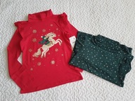 Cool Club 2 bluzki święta czerwona i zielona nowe roz 134