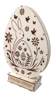 Drewniane Jajko Wielkanocne 3D,LED,Ozdoba Świąteczna,Lampion,Pisanka