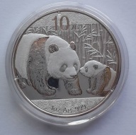 Chińska panda 10 juanów 2011 1 uncja SREBRA próby 999 (2)