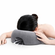 Poduszka do Masażu Twarzy z Otworem Oddychająca Ergonomiczna Komfort Szara