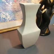 Nowoczesny duży wazon ceramiczny satynowy, geometryczny design