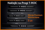 5 Szt Karbonowe naklejki Ochronne na progi TROC VOLKSWAGEN T-ROC TRoc