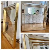 Deknudt Belgium Lustro złote kryształowe luksusowe