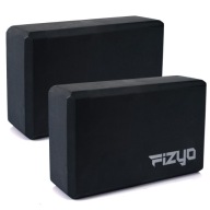 KOSTKI DO ĆWICZEŃ JOGI FIZYO KLOCKI DO PILATESU FITNESS CZARNE ZESTAW 2 SZT