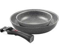 Zestaw patelni Ballarini Torre Indukcja Ceraforce Ultra 24 / 28 cm + Rączka