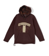 Damska Bluza Kangurka Z Kapturem Luźna Brązowa |R. S