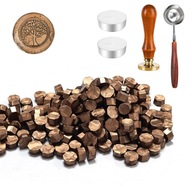 200x PIECZĘCIE WOSKOWE PIECZĄTKA STEMPEL ŁYŻECZKA LAK PODGRZEWACZE ZESTAW