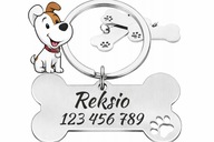 ADRESÓWKA ZAWIESZKA DLA PSA SREBRNA IDENTYFIKATOR GRAWER INDYWIDUALNY KOŚĆ