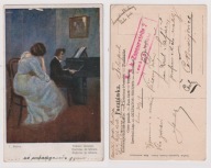 Pocztówka patriotyczna - Nokturn Chopina stempel Lublin