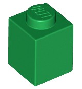LEGO Brick 1x1 Zielony green 3005 300528 3szt Nowe