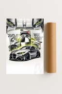 Plakat bez ram 40x50cm BMW M4 G82 WideBody Sport Tuning Design Prezent Hit