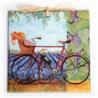 Robótkownia Obrazek na kafelku 15x15 Rower w le.