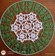 Serwetka .szydełk.na obręczy met.30 cm