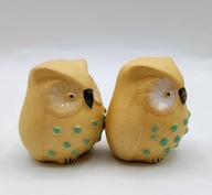 Sowa SOWY 2 sówki dwie ceramiczne STARE świetne ! 4 cm