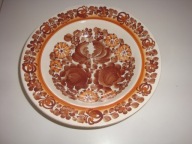 Talerz ozdobny fajans z Włocławka 24cm ręcznie malowany