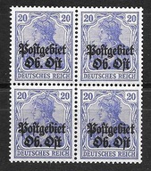 #OKUPACJA NIEMIECKA (ON) ROCZNIK 1916 Fi 24c** czwórka gw/opis