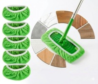 5x Nakładki do Mopa z Mikrofibry Zielone Super Chłonne