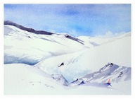 Pejzaż górski, akwarela, oryginał