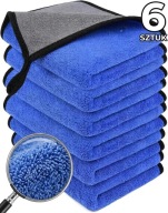 Ściereczki z mikrofibry URAQT 6szt 500g/m² chłonne do auta i domu 40x30cm