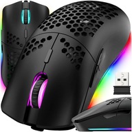 MYSZKA GAMINGOWA BEZPRZEWODOWA MYSZ USB PODŚWIETLANA LED RGB OPTYCZNA