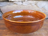 Duża BRĄZOWA Miska_ Porcelit PRUSZKÓW PRL