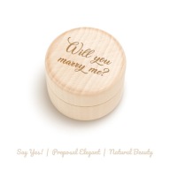 Pudełko na pierścionek - Proposal Elegant (Naturalne) Will You Marry Me?