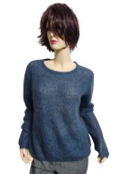 DEAR DHARMA LOVES SWETER lekki swobodny welna moher 38/40