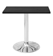 STÓŁ STOLIK KWADRATOWY LUGANO |Czarny Blat |Srebna Podstawa i Noga|70x70 cm