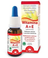 Dr Jacobs Witamina A E krople 20 ml 640 porcji wegański olej MCT