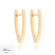 Eap20365 Kolczyki złocone angielskie kły 2,5cm