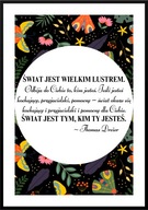 A2 PLAKAT MOTYWACYJNY PSYCHOLOGIA THOMAS DREIER, ŚWIAT JEST WIELKIM LUSTREM