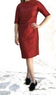 sukienka jedwab 100% naturalny, czerwony-rozmiary 38, 42, 44 ,czarny 42 ,44