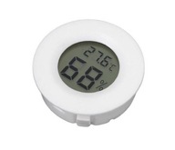 Termometr + higrometr LCD -50~110°C okrągły biały