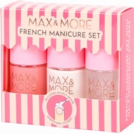 ZESTAW LAKIERÓW ŻELOWYCH DO FRANCUSKIEGO MANICURE – 3 SZTUKI + NAKLEJKI