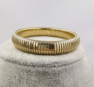 74064 Bransoletka elastyczna złota stal chirurgiczna