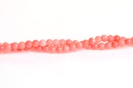 Naturalny KORAL koralowiec różowy KULKI kulka gładka 3,5mm sznur