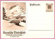 Niemcy 1936, cp /6+4pf/, sport, olimpiada zimowa Garmisch-Partenkirchen